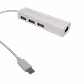 Adaptador USB-C a Ethernet RJ45 10/100mbps con hub 3 puertos - Miniatura 2