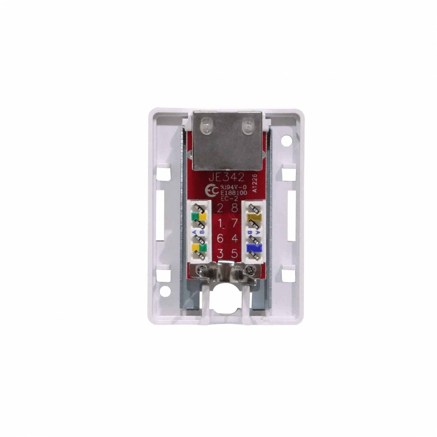 LINKMADE Roseta 1-RJ45 Cat6a Blindada Blanca C6A Punchable 5