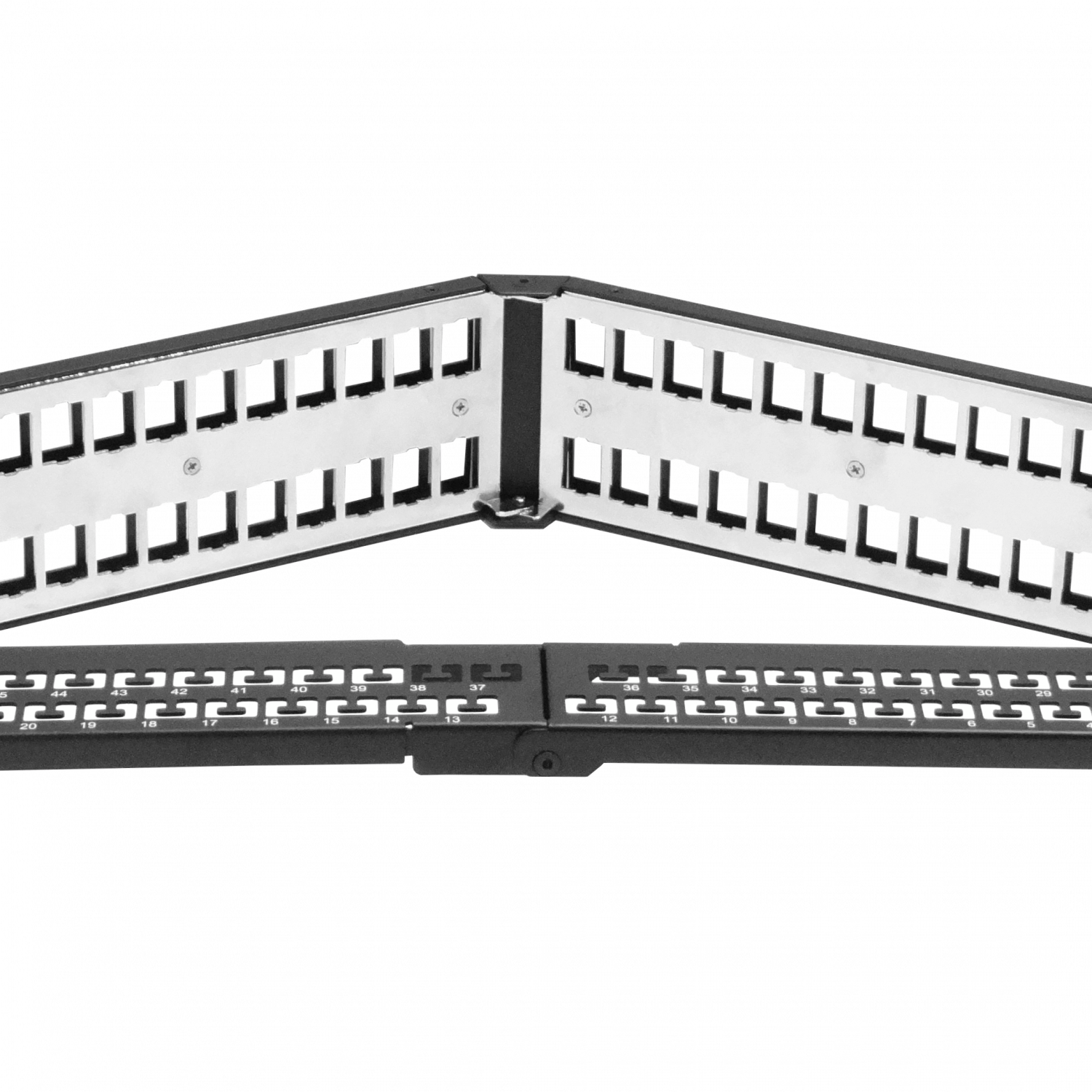 Patch Panel LINKMADE PP148L 2U 48 Keystone Angular Metalico Vacio 4