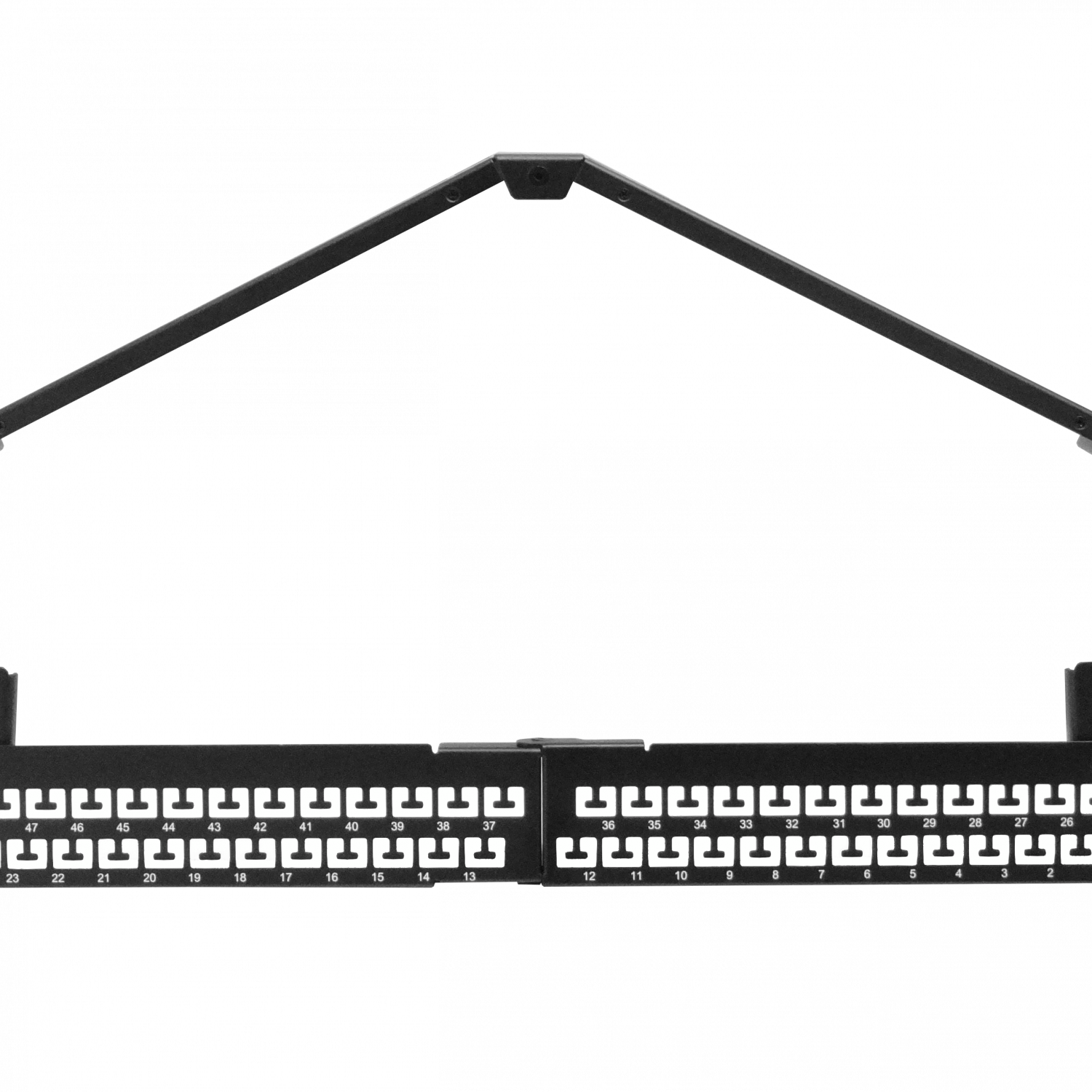 Patch Panel LINKMADE PP148L 2U 48 Keystone Angular Metalico Vacio 5