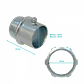 Salida caja zincada Linkchip EMT01 ASA 1 pulg con hilo para conduit rigido metalico - Miniatura 2