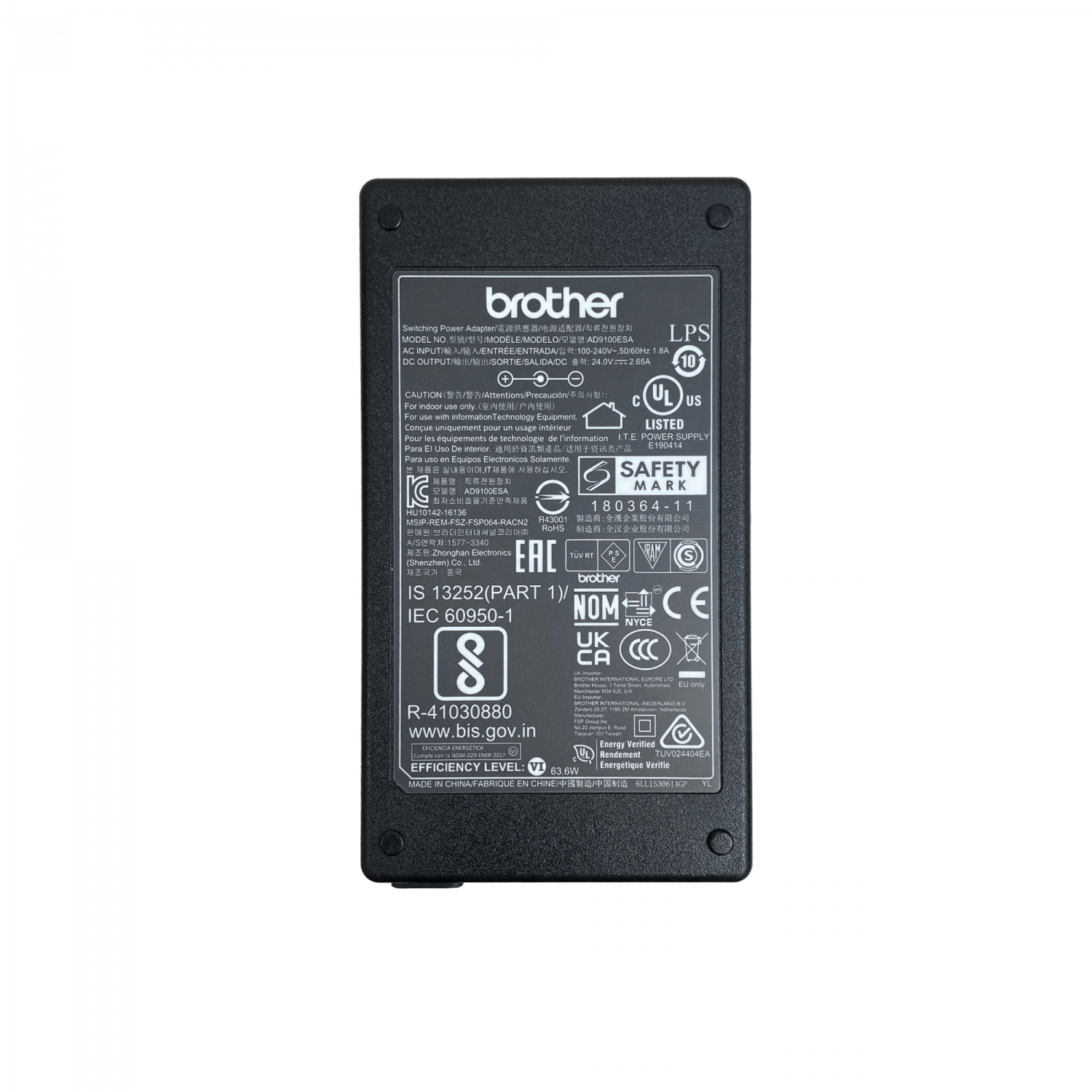 Fuente de Poder Brother AD9100ES, 24VDC, 2.65A, 64W 1