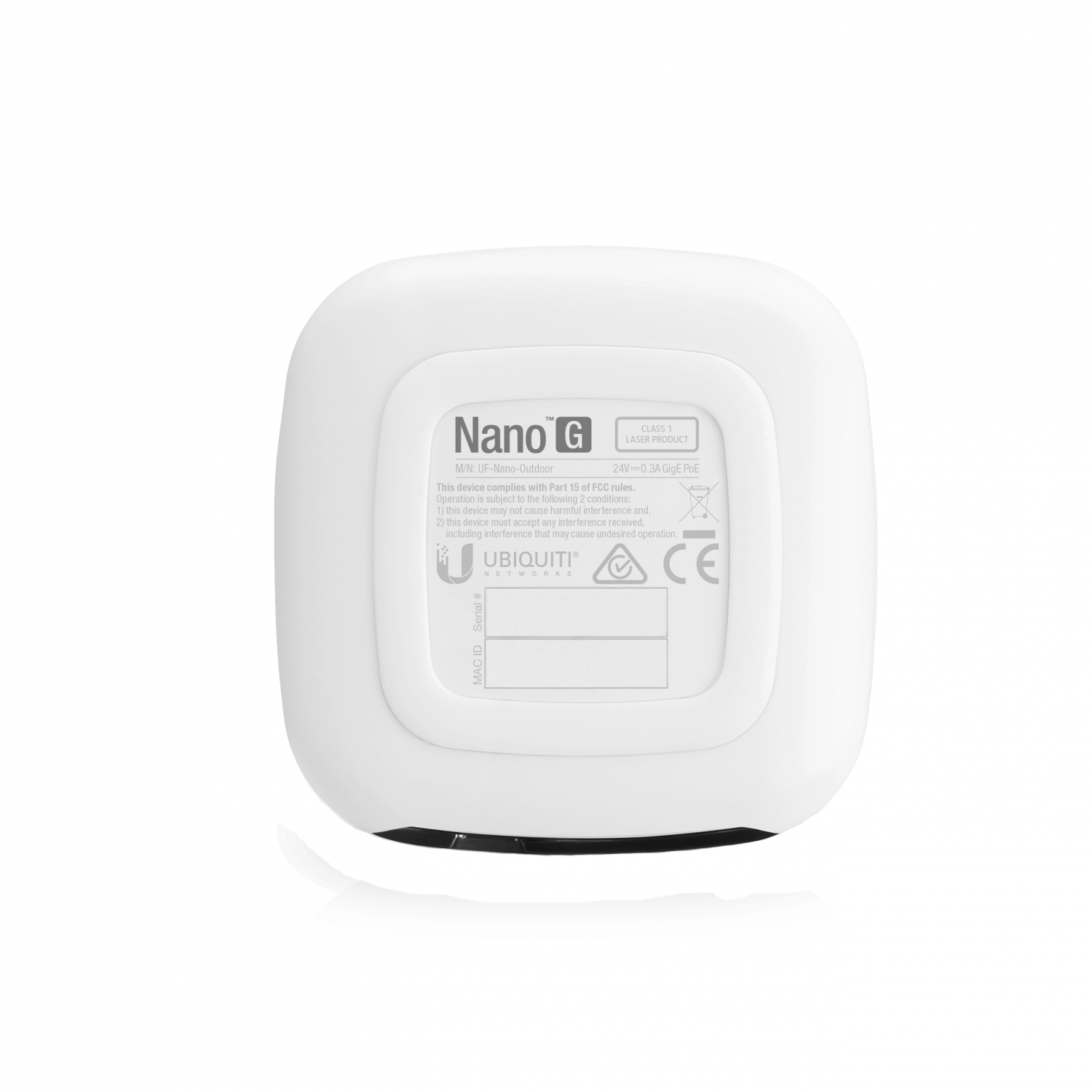GPON ONU con Pantalla y PoE24V, SC/APC, 1x Gigabit Ethernet, Monomodo, Ubiquiti UF-NANO 6