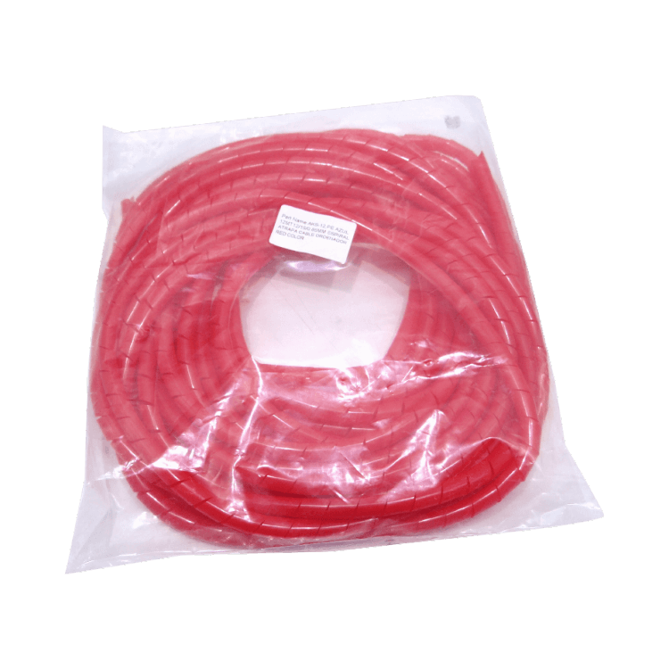 PE Rojo 12mt 12/15/0,85mm Espiral Atrapa Cable Ordenador 1