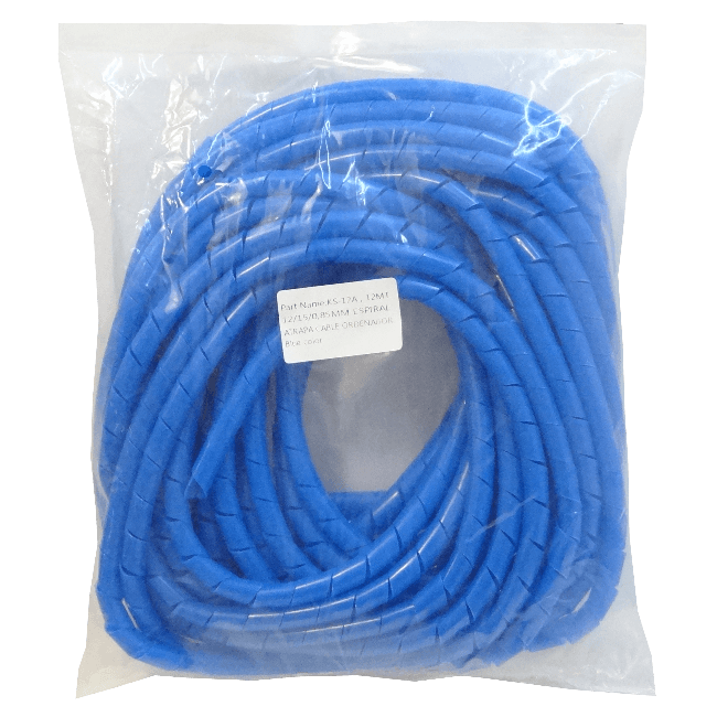 PE Azul 12mt 12/15/0,85mm Espiral Atrapa Cable Ordenador 1