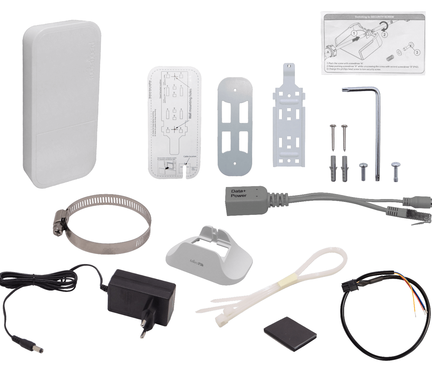 Router MikroTik RBWAPR-2ND 2.4GHz-N300 22dBm UFL PoE 24V L4 3