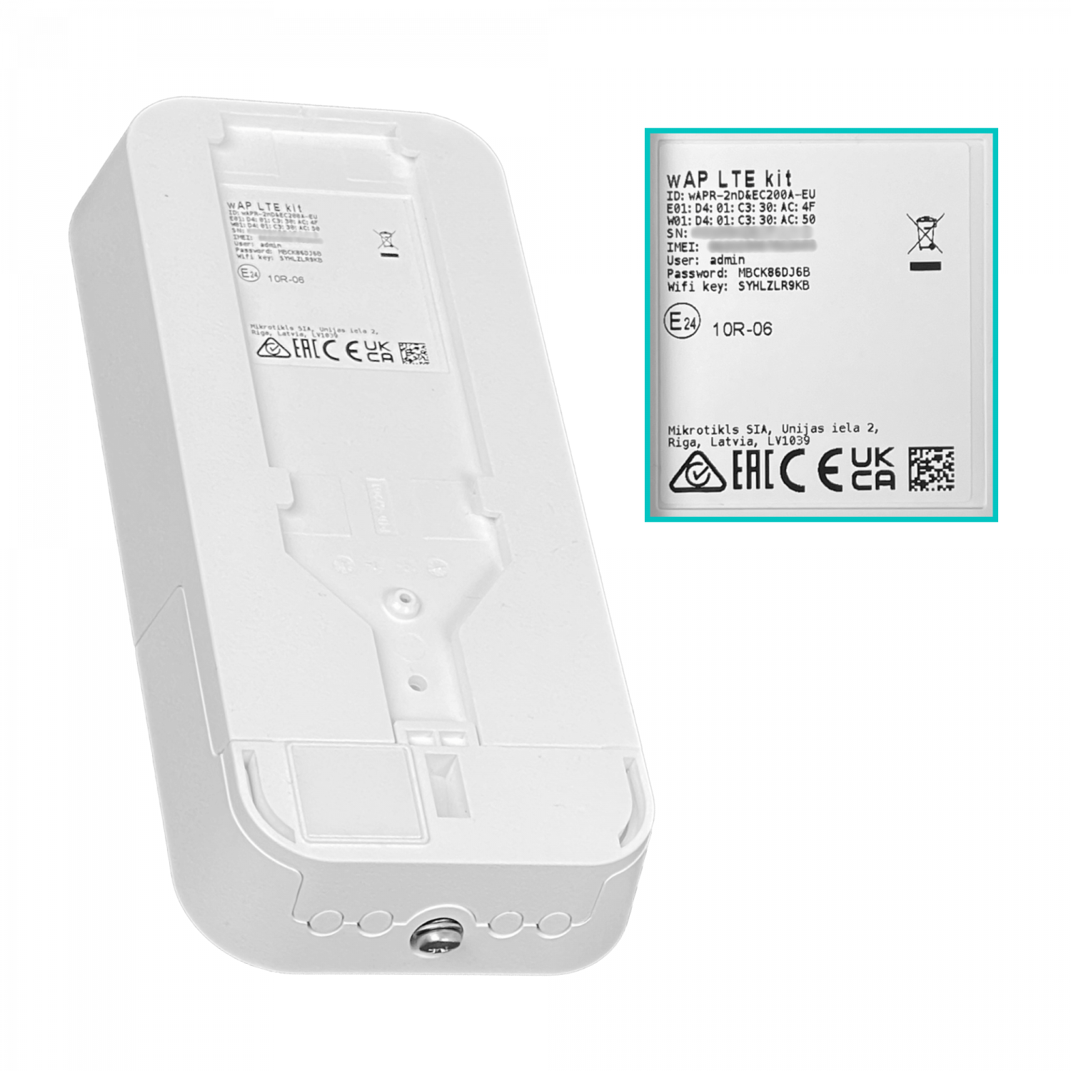 Punto de Acceso Inalámbrico Exterior MikroTik wAP LTE Kit - Conectividad 2G/3G/4G LTE 3