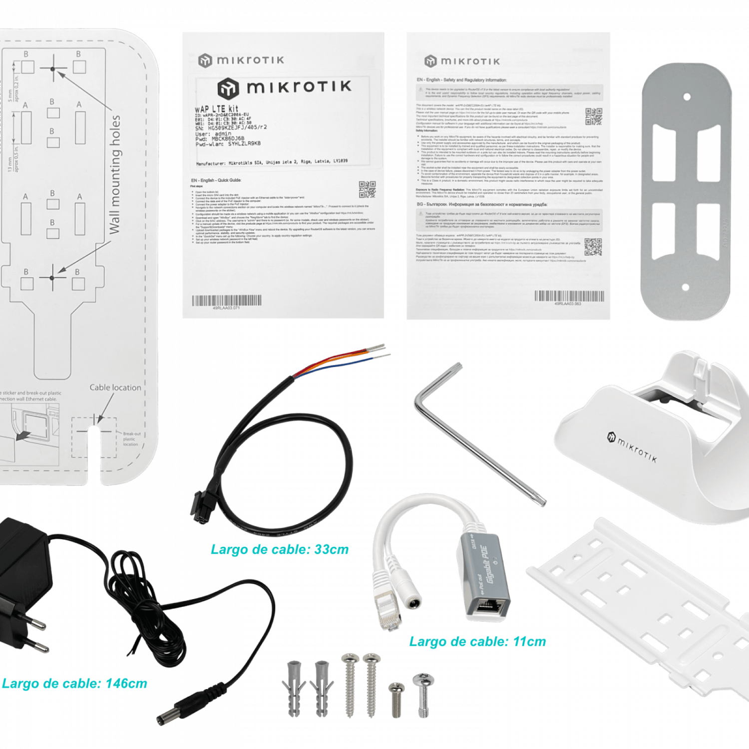 Punto de Acceso Inalámbrico Exterior MikroTik wAP LTE Kit - Conectividad 2G/3G/4G LTE 7
