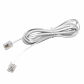 2mt 6P2C Cable Telefonico 2-Conductores RJ11 M-M Blanco 200cm - Miniatura 2