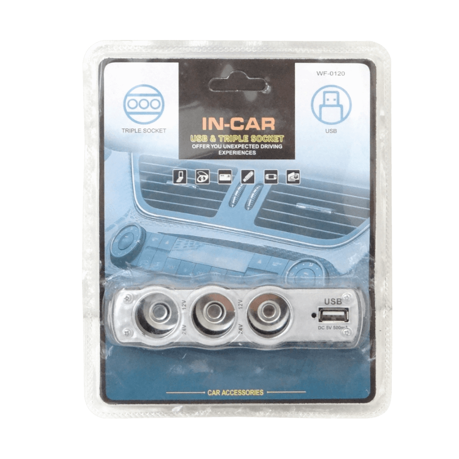 3-Vehicular-Hembra 1-USB-Hembra-AH 5VDC 0,5A 12V/24V-Macho-Encendedor 2