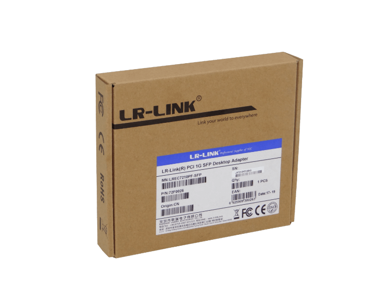 Tarjeta de Red PCI LR-LINK LREC7210PF-SFP - Puerto Único Gigabit SFP, Intel 82545EB 4