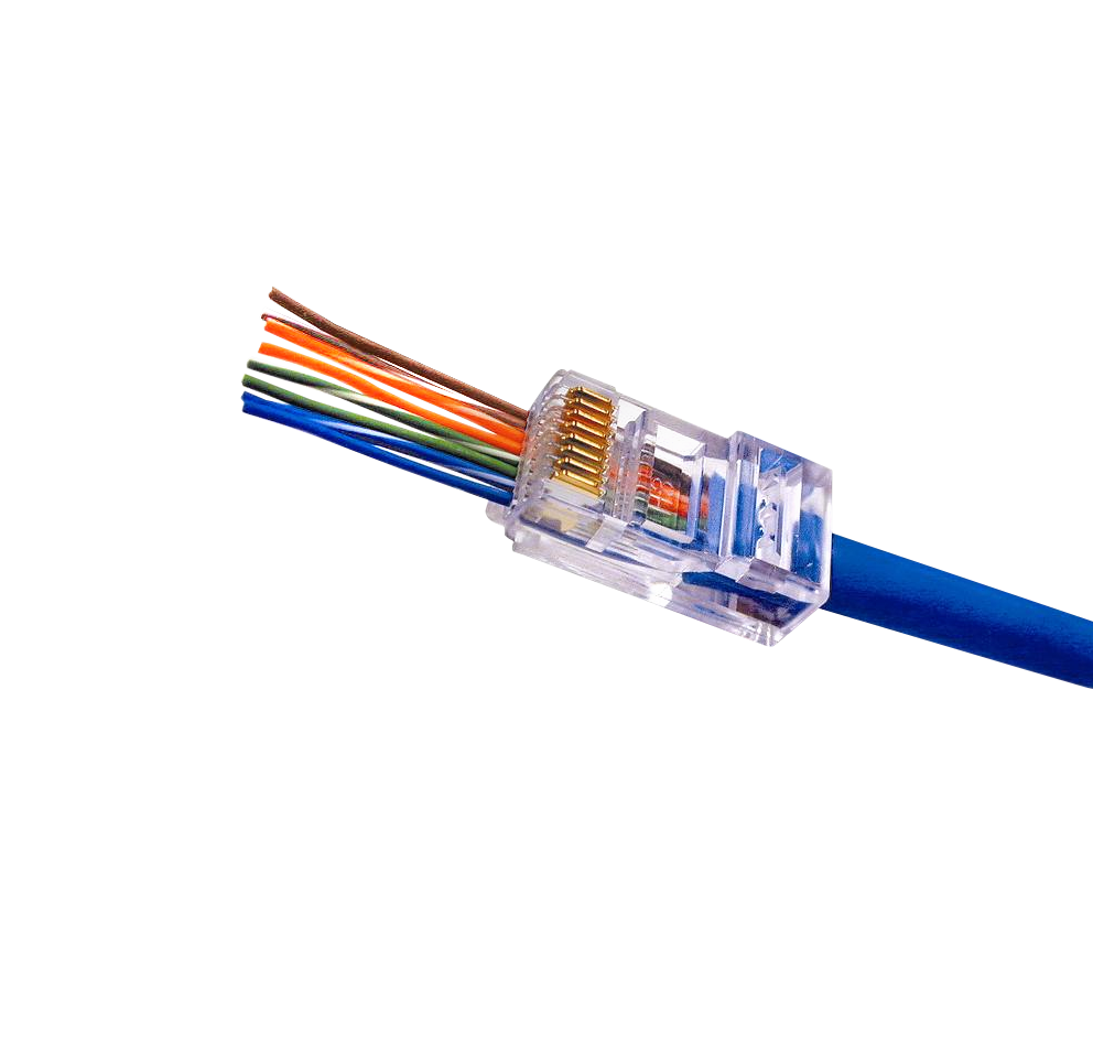 Conectores RJ45 XINTYLINK CAT5E UTP Bolsa 50 Orificios 1.0mm 2