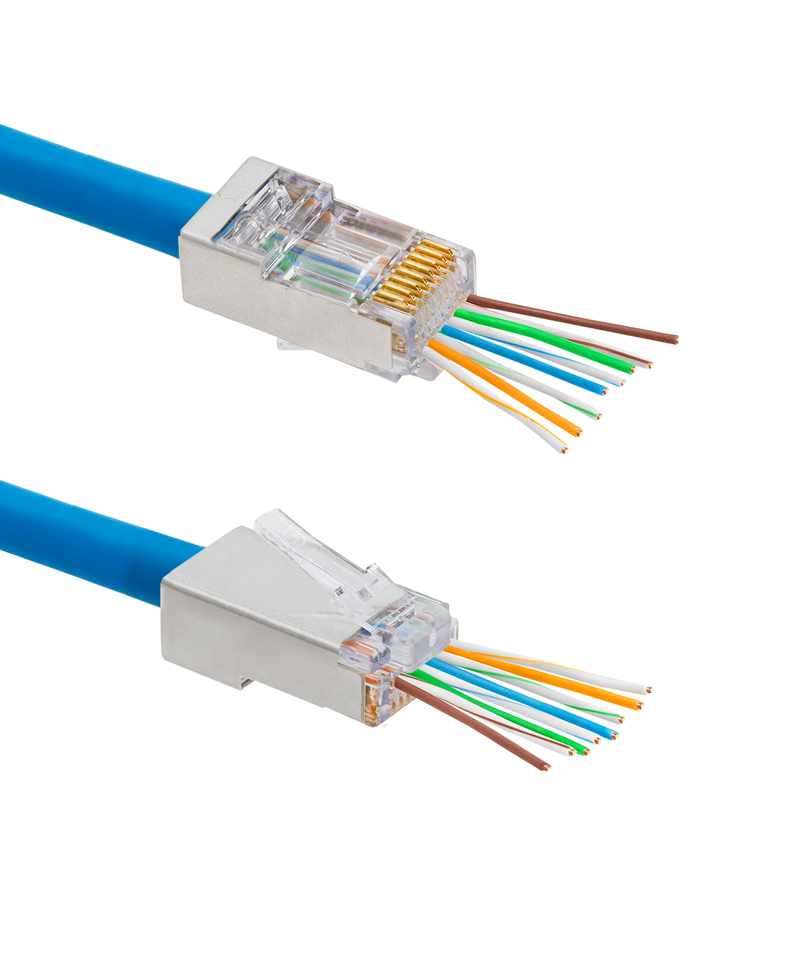 Conectores RJ45 XINTYLINK CAT5E STP FTP Bolsa 50 Orificios 1mm 2