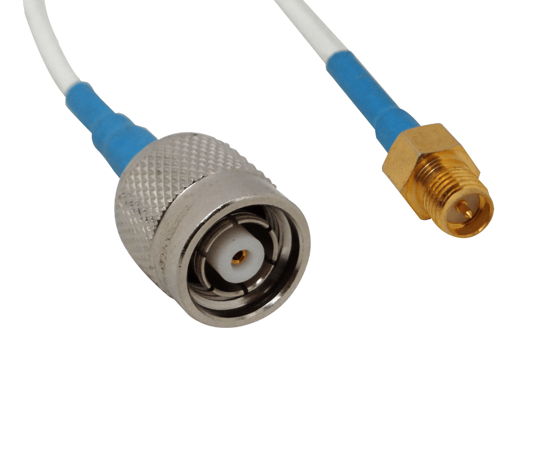 10cm RPTNC-M RPSMA-H Cable RF Coaxial Blanco 1