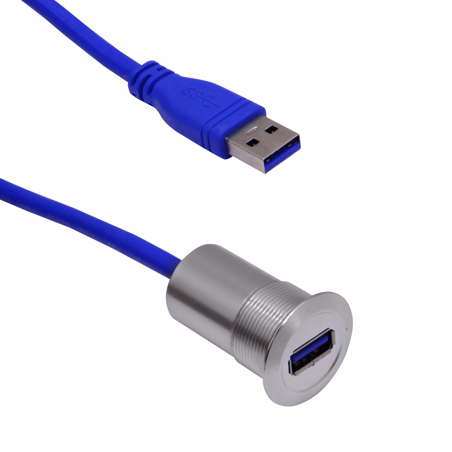 Panel-Diametro-M22mm Cabeza-28mm USB-AH USB3.0 Cable 60cm A-M Alt-34mm 3