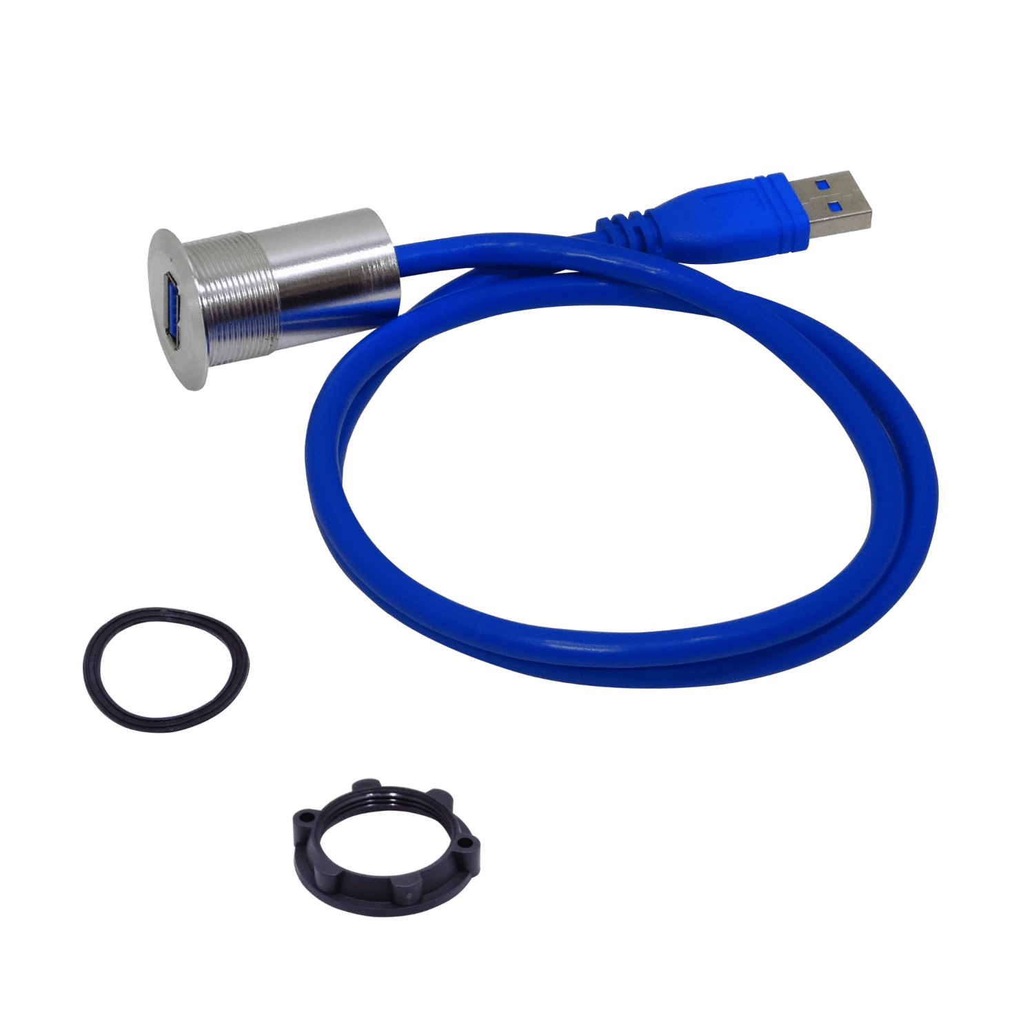 Panel-Diametro-M22mm Cabeza-28mm USB-AH USB3.0 Cable 60cm A-M Alt-34mm 4