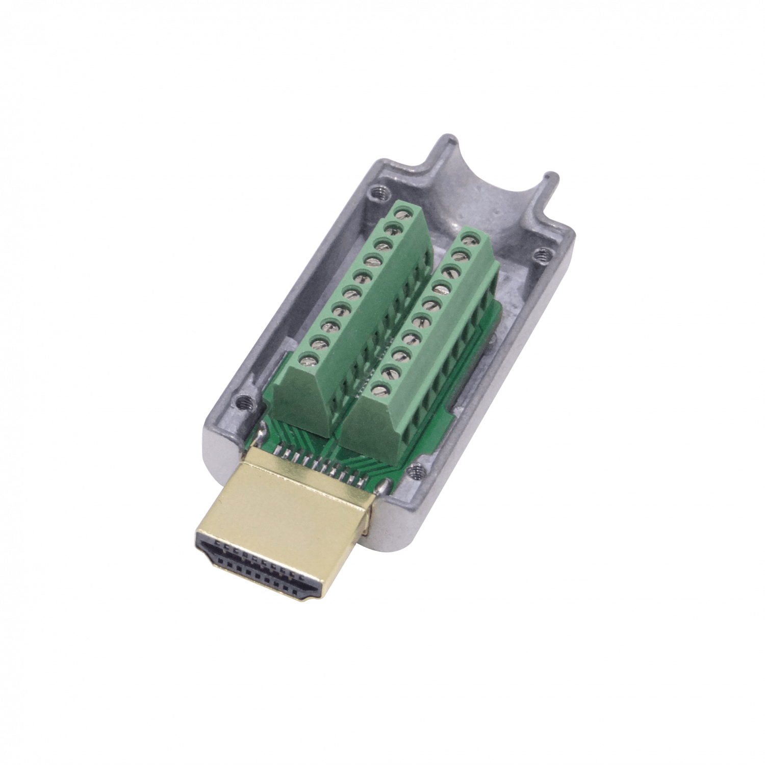 Conector HDMI Macho Blindado Atornillable v2.0, Terminal Volante con Tierra 3
