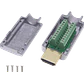 Conector HDMI Macho Blindado Atornillable v2.0, Terminal Volante con Tierra - Miniatura 4