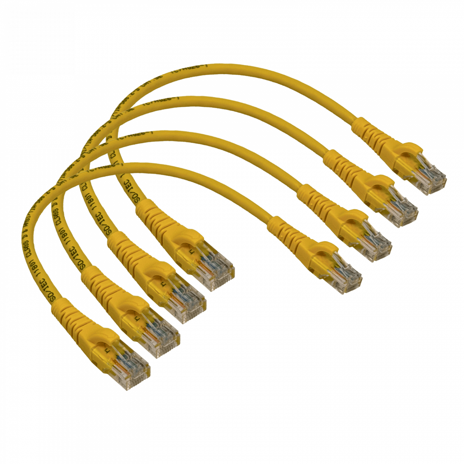 Pack x4 Cable Patch LINKMADE Cat5e 30cm Amarillo LSZH Inyectado Multifilar 5