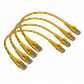 Pack x4 Cable Patch LINKMADE Cat5e 30cm Amarillo LSZH Inyectado Multifilar - Miniatura 5