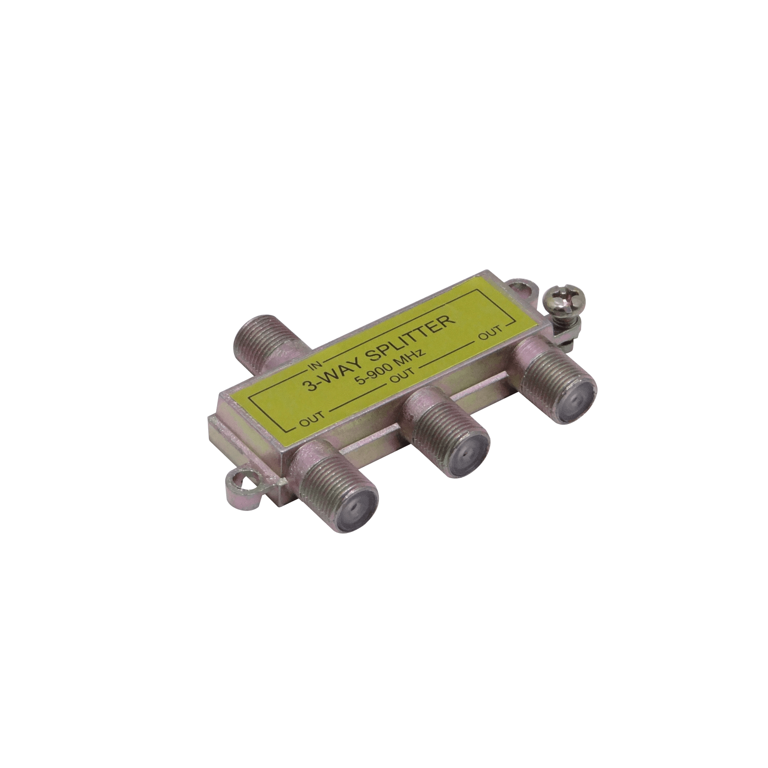 Divisor Coaxial 1x3 F-H a F-H, 5-900MHz, Para TV y RF 2