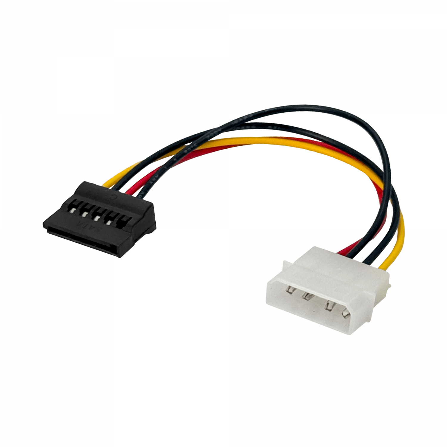 1-MOLEX-M 1-SATA-H Cable de poder 15cm 2