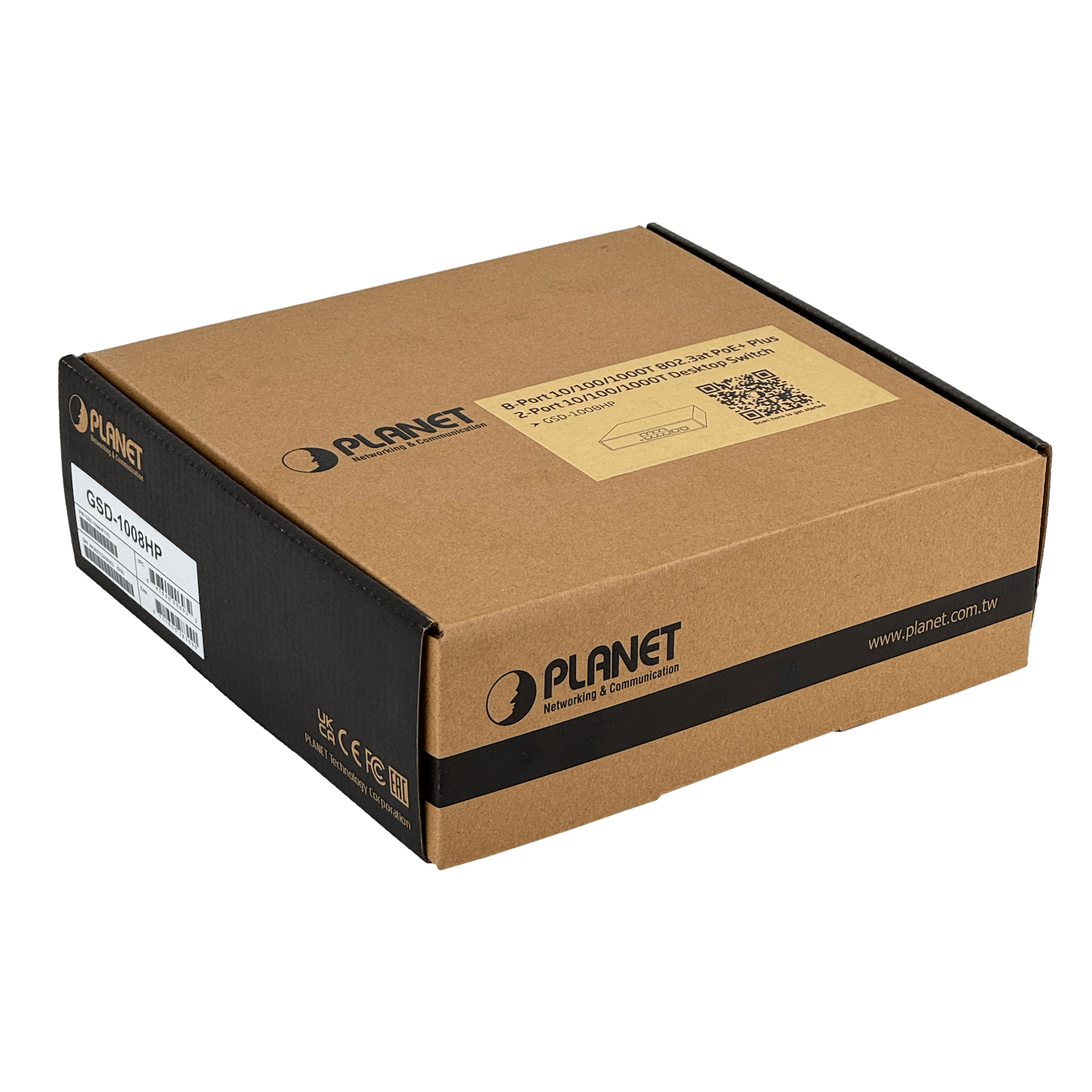PLANET 10-1000(8-PoE+af/at) 120W-tot Switch no-Admin Rack-10p Rack-19p 1