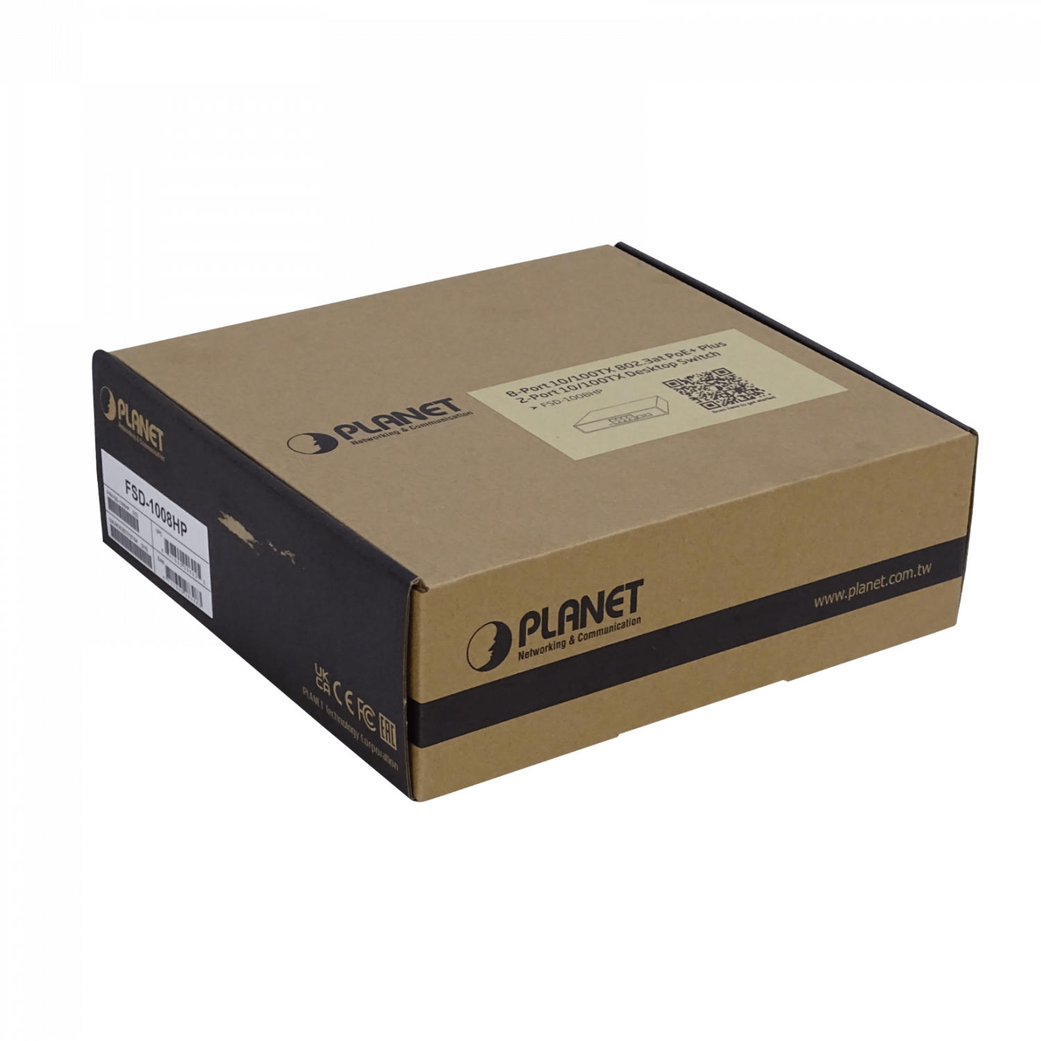 PLANET 10-100(8-PoE+af/at) 120W-tot Switch no-Admin Rack-10p Rack-19p 1