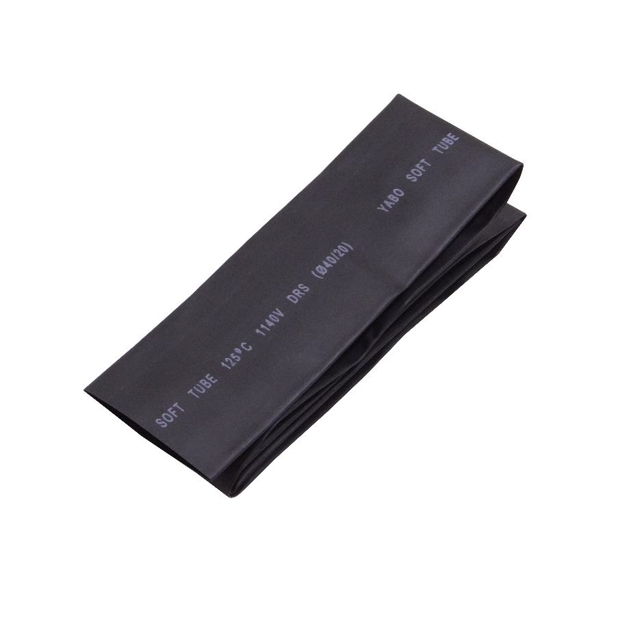 40mm 1mt Negro Termo Contractil Termoretractil 100cm 125ºC 1140V 40/20 1