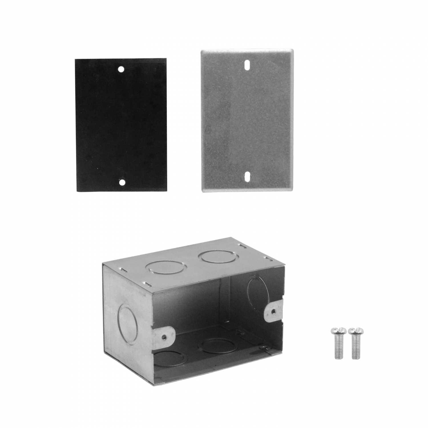 Caja Metálica FPCWM-1 A01, 100 × 65 × 65 mm con Tapa 106 × 69 mm Zincada 2
