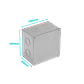 Caja Metálica FPCWM-3 (A11) – 100×100×65 mm con tapa 102×102 mm zincada - Miniatura 1