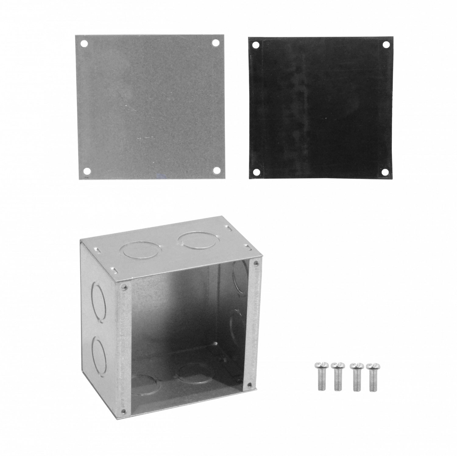 Caja Metálica FPCWM-3 (A11) – 100×100×65 mm con tapa 102×102 mm zincada 2