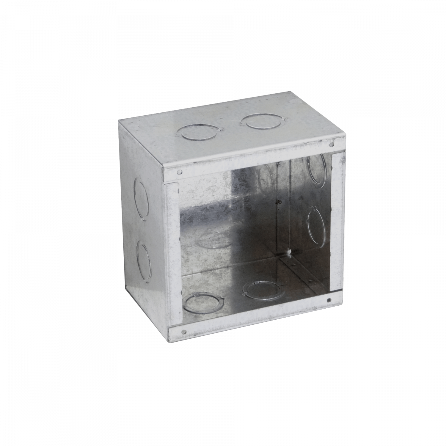 B15 Caja 150x150x100mm c/Tapa-155x155mm Zincada Metalica 2