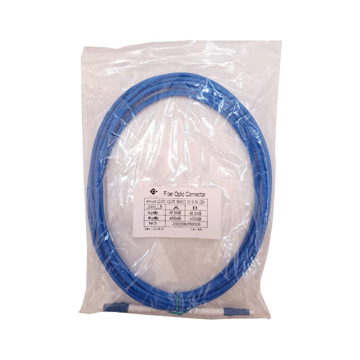 Cable Jumper de Fibra Óptica Monomodo Simplex LC-LC 5m 3.0mm LSZH Blindado - JBSLL5 2