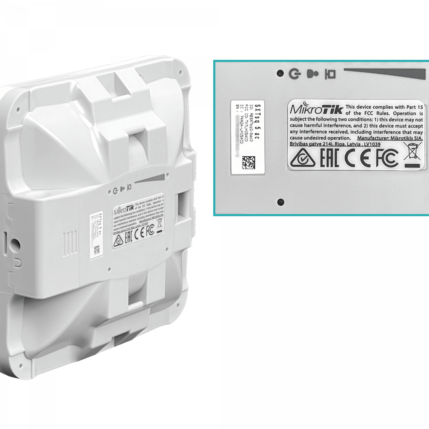 Punto de Acceso Inalámbrico Exterior MikroTik SXTsq 5 ac - 5 GHz, 802.11a/n/ac, Antena 16 dBi 5