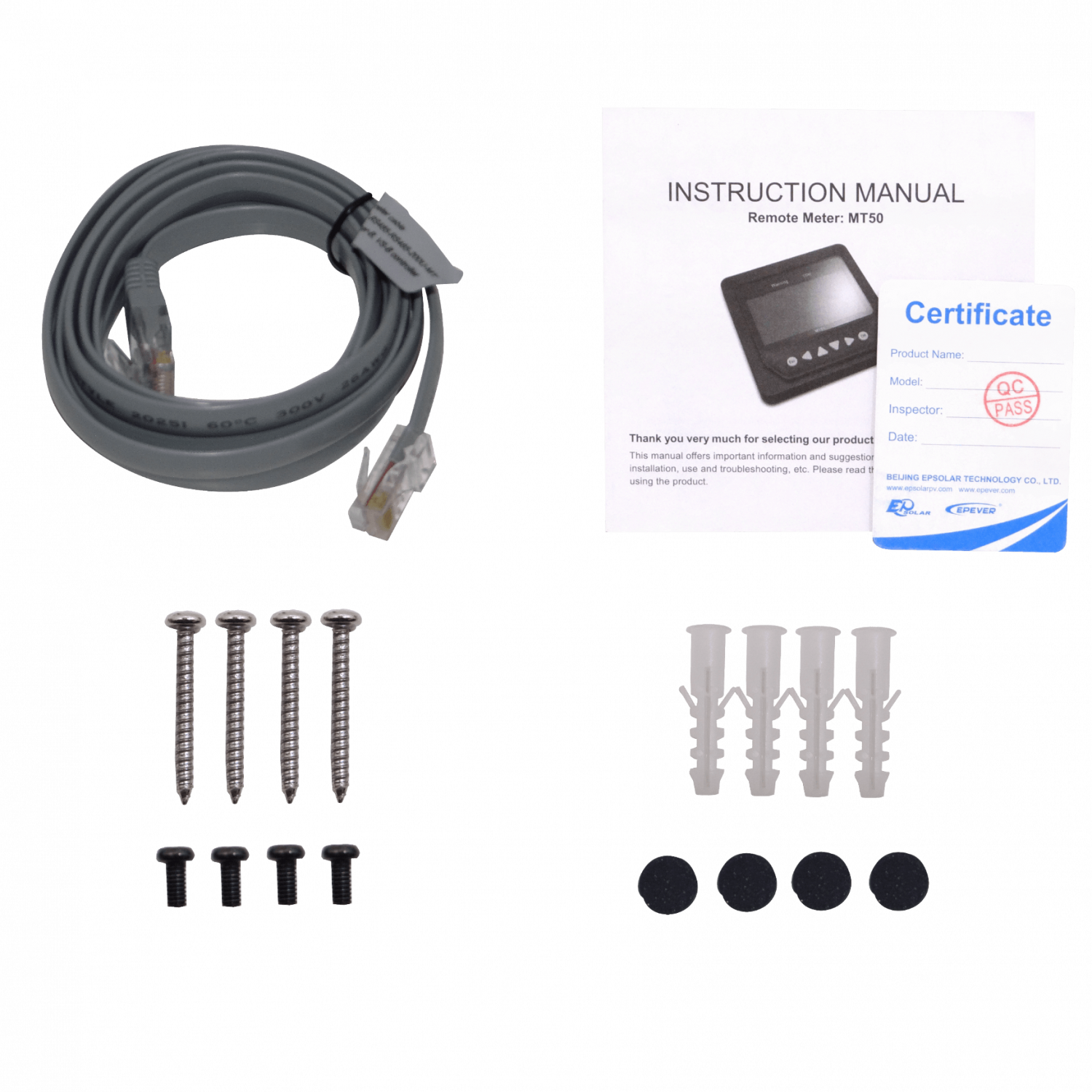 EPSOLAR Controlador 1-RJ45 c/Base LCD-ilumin 5V RS485 114x114mm EPEVER 3