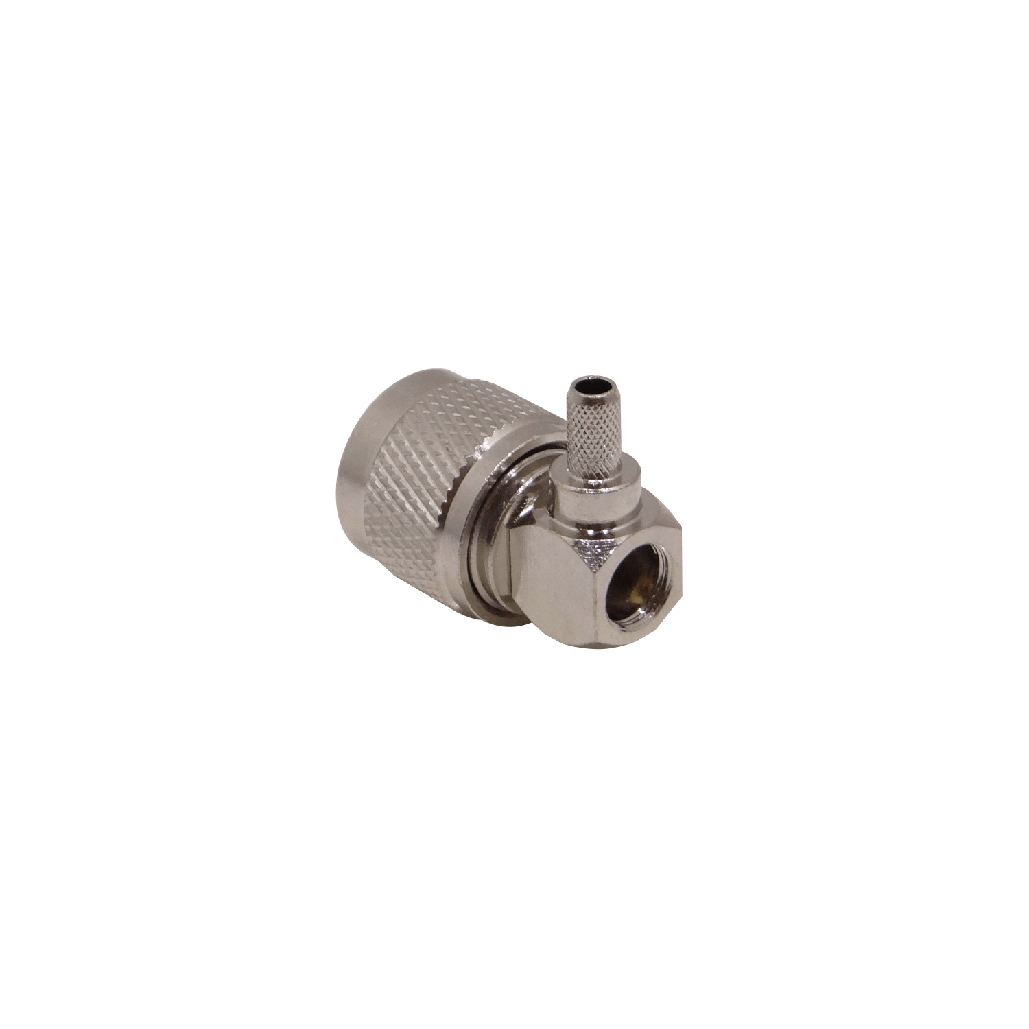 N-Macho 90-Grados LMR195 Conector Crimpeable RG58 RG142 3