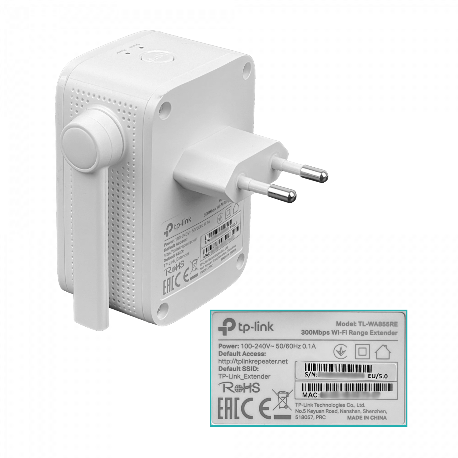 Extensor de Rango TP-Link TL-WA855RE Wi-Fi N300 con antenas externas 2