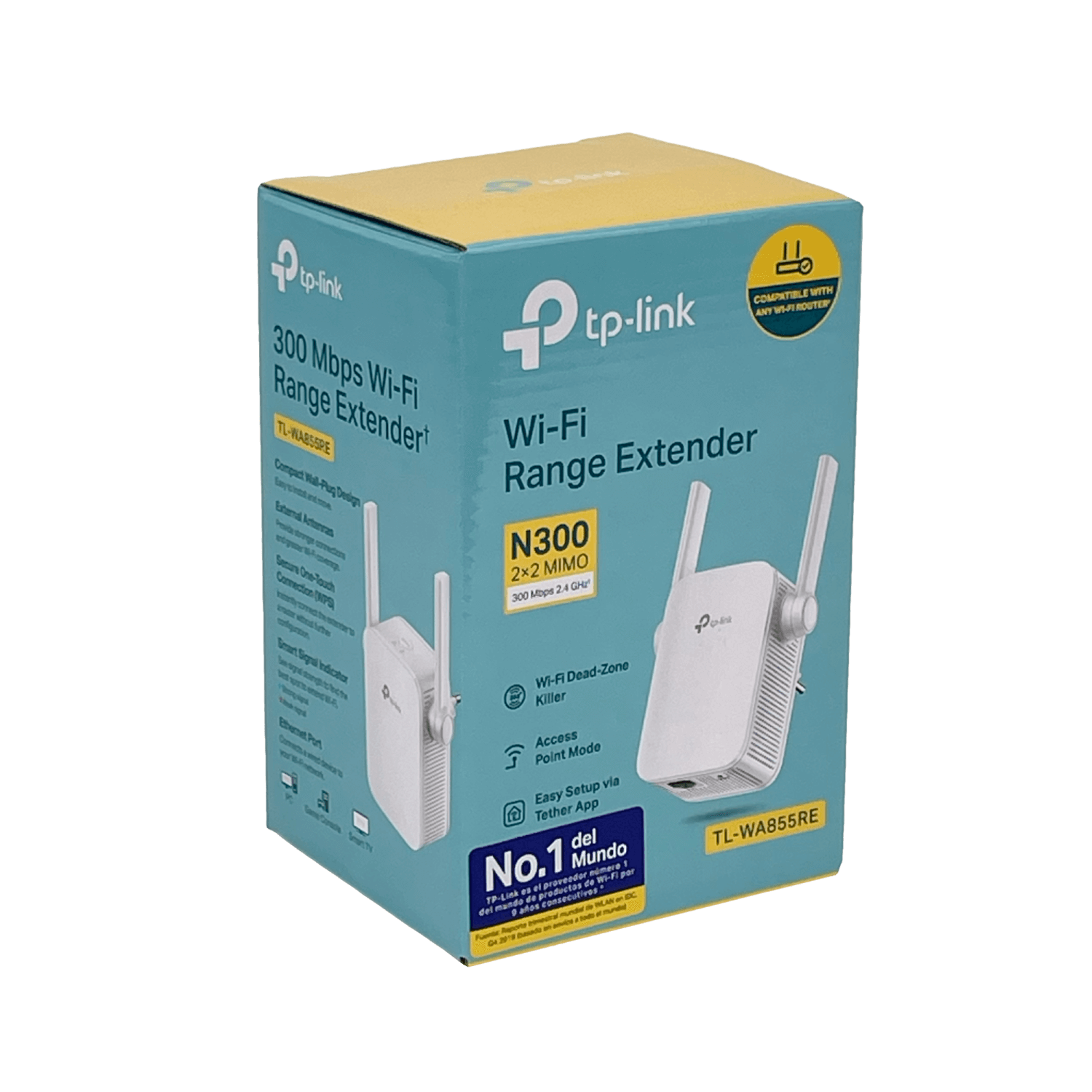 Extensor de Rango TP-Link TL-WA855RE Wi-Fi N300 con antenas externas 6