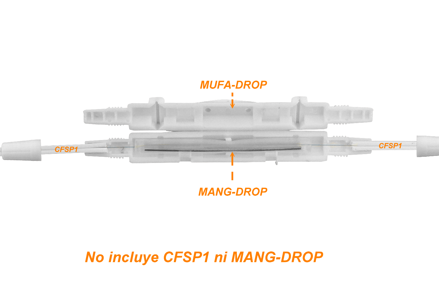 Redondo Drop Porta Empalme unid Blanco-PP req-Manguito Splice 12x102mm 1