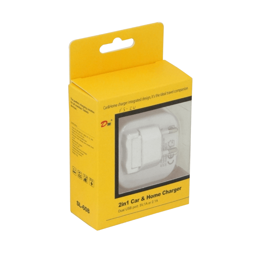 5V 2,1A 2-USB-AH Cargador 2-entradas 100-240V 12/24V-Auto req-cables 1