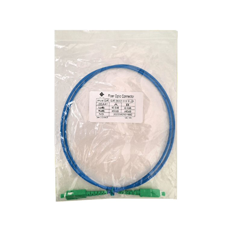 LSZH Blindado 1mt SC/APC-SC/APC SM Simplex JumperFibra 3.0mm 9/125um 2
