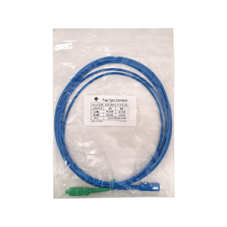 LSZH Blindado 3mt SC/APC-SC/UPC SM Simplex JumperFibra 3.0mm 9/125um 1