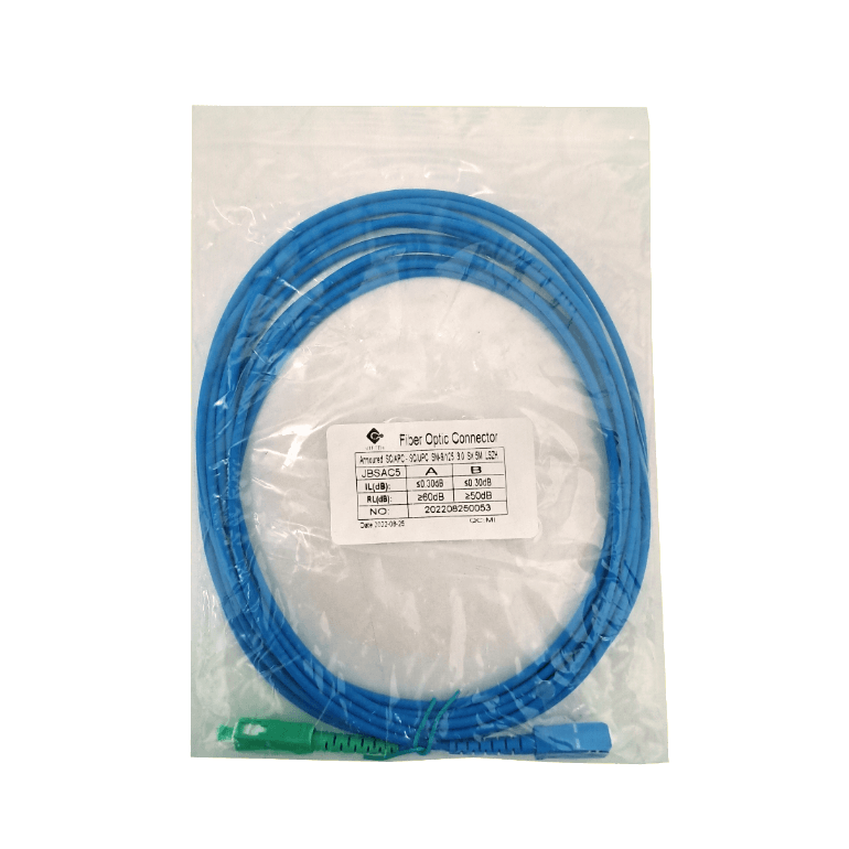 LSZH Blindado 5mt SC/APC-SC/UPC SM Simplex JumperFibra 3.0mm 9/125um 2