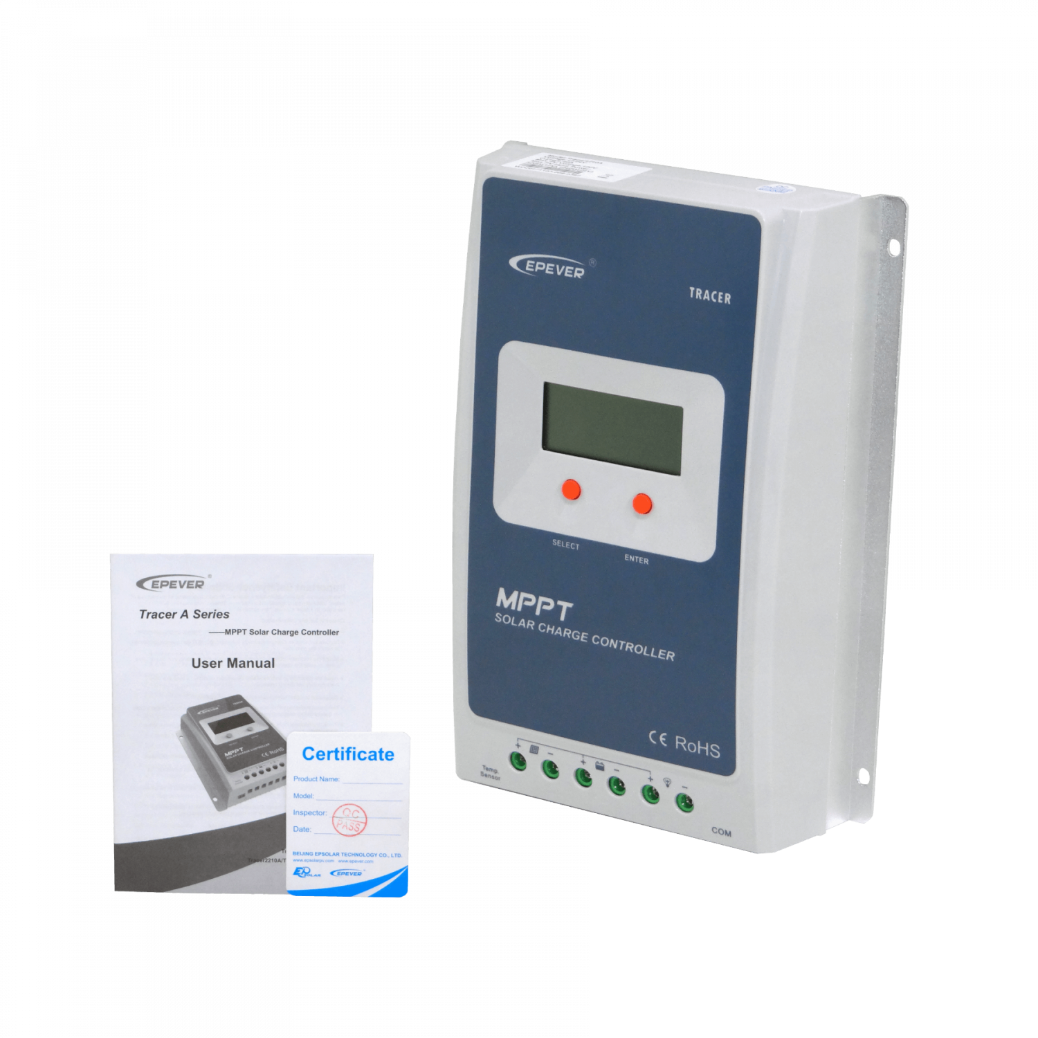 EPEVER 10A FV-100V IP30 1-RJ45-COM Regulador Carga 12V/24V MPPT Solar 3