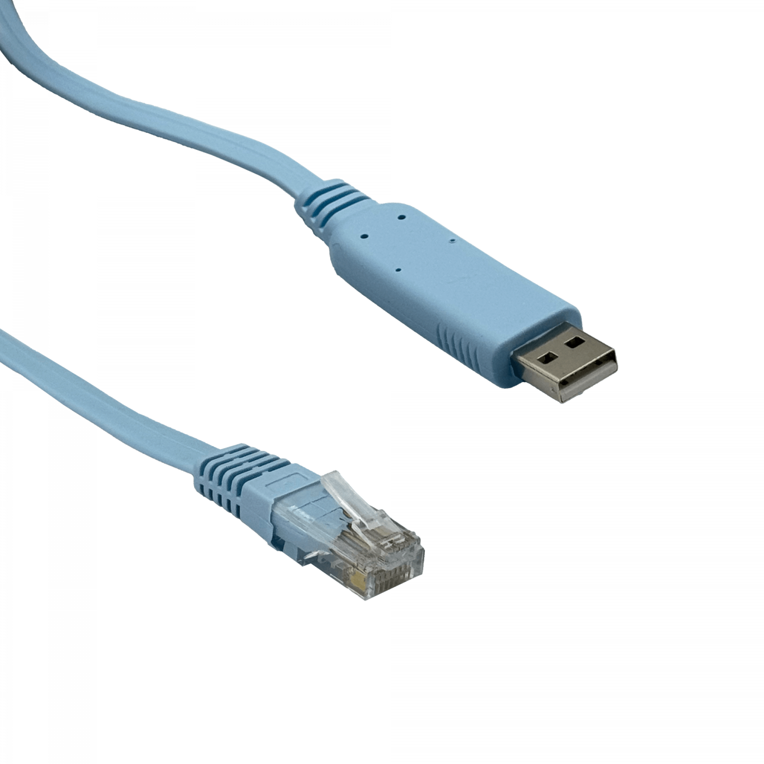 Cable 1mt Console RJ45-Macho USB-AM Convertidor p/Puerto RS232 USB2 3