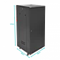 Rack 27U Ciego Fondo-60cm Ancho-19pulg Piso Ruedas Bandeja-30cm PDU - Miniatura 7