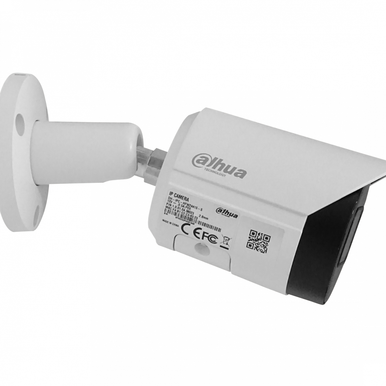 Cámara de Vigilancia Bullet DAHUA, 4MP, 2.8mm, IP67, PoE, IR-30mt, Camara IP opcion-12V HFW2441SP 1