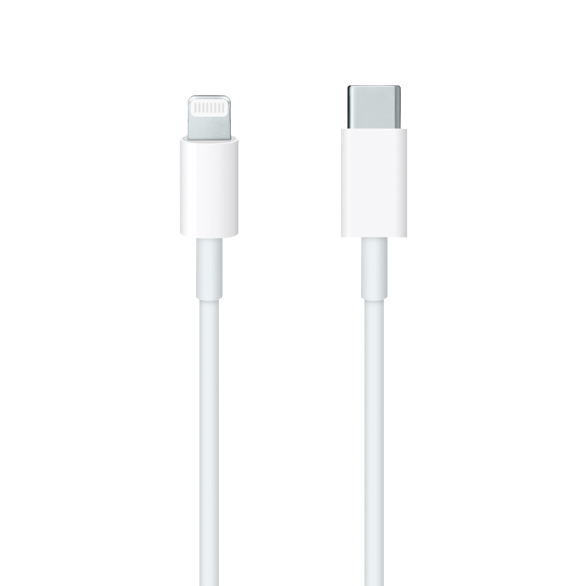 Cable USB-C a Lightning Apple 1m Blanco MUQ93AM/A Original para iPhone y iPad (Sin caja) 3