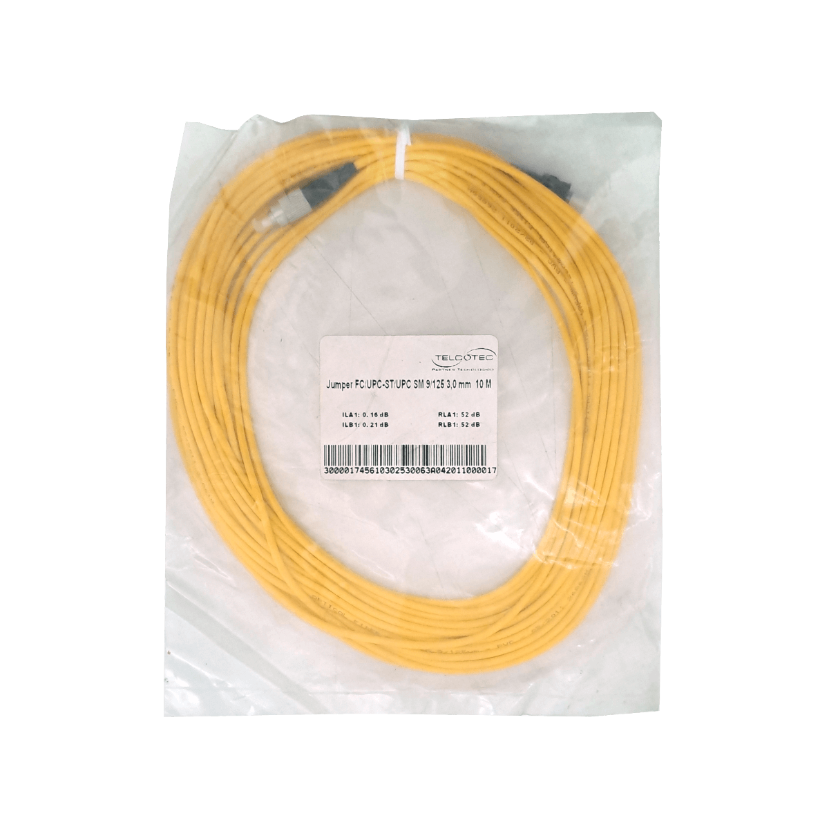 10mt ST-FC MonoModo SM Simplex Jumper Cable Fibra 3.0mm 9/125um LSZH 1